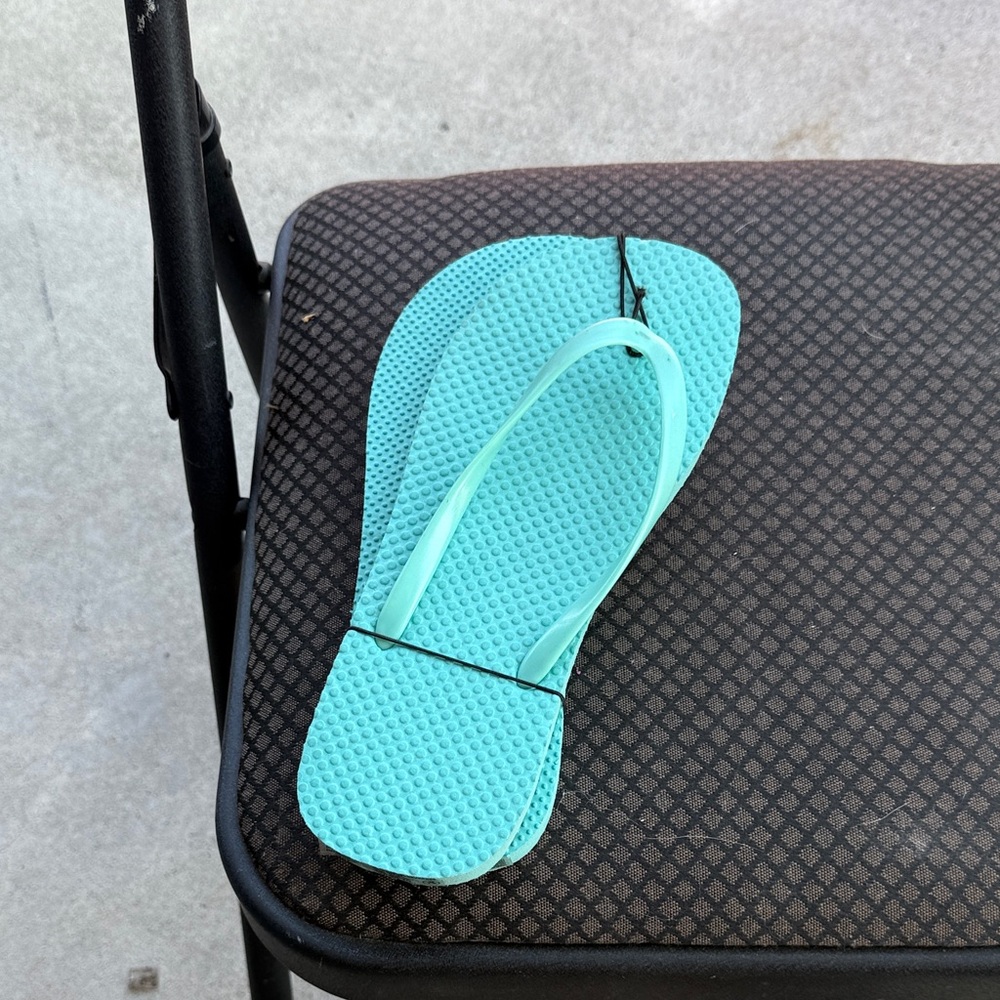 Aqua Flip Flops
